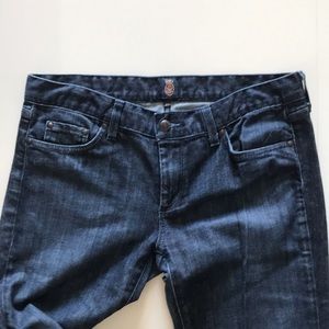 ANLO Jeans straight leg Sz 31 zipper leg dark blue
